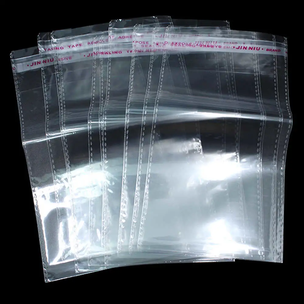 Custom Cheap Clear OPP/PE/CPP/BOPP/PP Plastic Bag Transparent Self-Adhesive Plastic Packaging Bag for Clothes Food Packaging