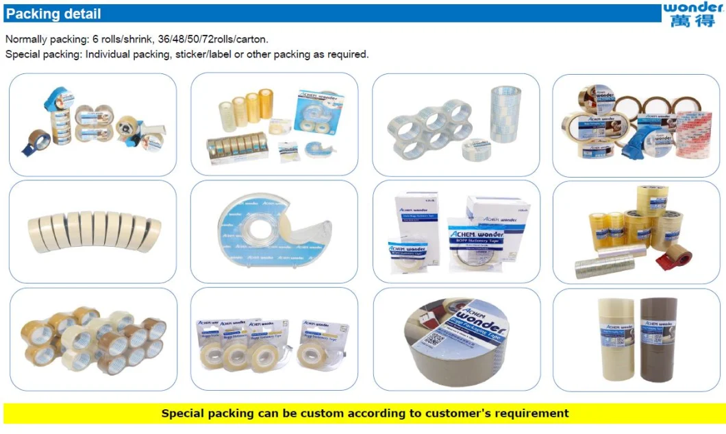 BOPP Self-Adhesive Low Noise Sealing Packing Tape